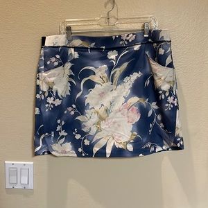 Ralph Lauren Polo Tennis golf skirt skort RLX blue floral